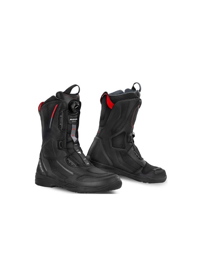 SHIMA Adventure Strato Men Waterproof Leather Touring Motorbike Boots Black - Image 2