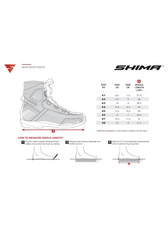 SHIMA Adventure Strato Men Waterproof Leather Touring Motorbike Boots Black - Image 5