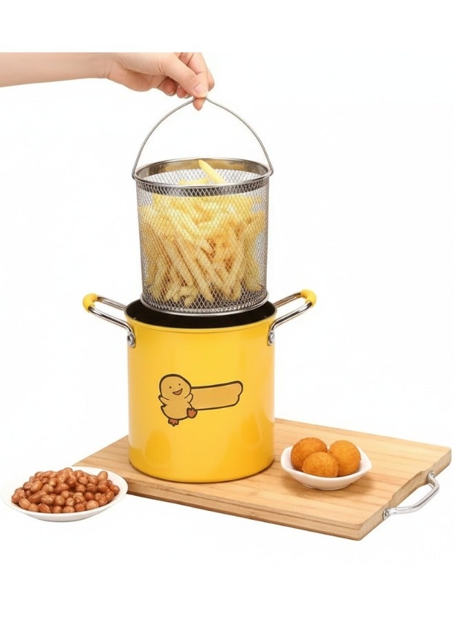 دك حلة تحمير تيفال 3 لتر للقلي والتحمير السريع للأطعمة – حلة تيفال غير لاصقة لمنع التصاق الطعام – مناسبة لتحمير البطاطس، الفرايد تشيكن، السمك والجمبري – سلة مدمجة لتصفية الزيت – مقابض مريحة للحمل والتحريك – حجم كبير لإعداد وجبات كبيرة – عملية، آمنة وسهلة التنظيف - Image 1