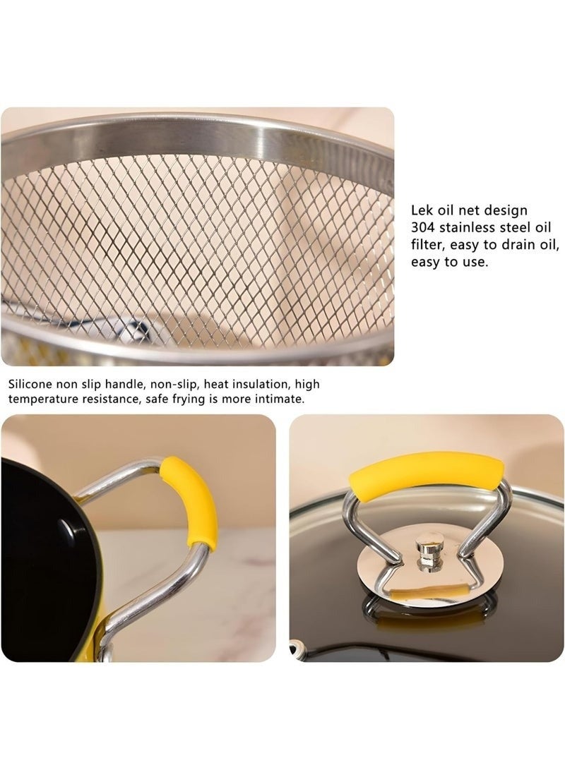 دك حلة تحمير تيفال 3 لتر للقلي والتحمير السريع للأطعمة – حلة تيفال غير لاصقة لمنع التصاق الطعام – مناسبة لتحمير البطاطس، الفرايد تشيكن، السمك والجمبري – سلة مدمجة لتصفية الزيت – مقابض مريحة للحمل والتحريك – حجم كبير لإعداد وجبات كبيرة – عملية، آمنة وسهلة التنظيف - Image 3