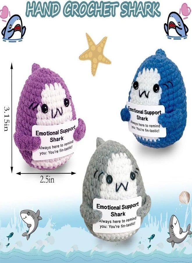 BharatBazaar Crochet Toys, Positive Shark, Mini Knitted Shark, Emotional Support, Motivational Gift, Party Decoration (Gray) - Image 5