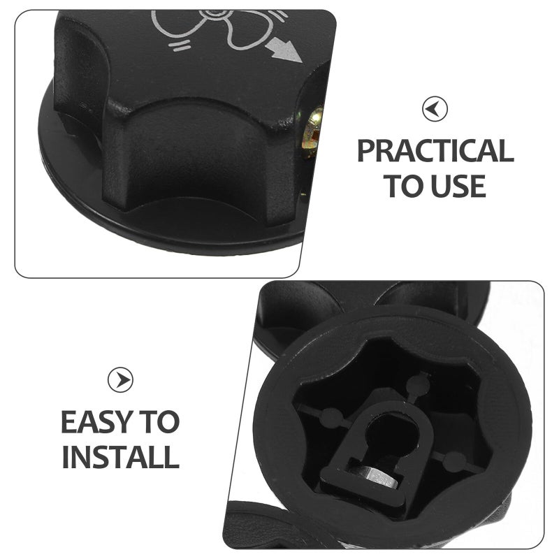 Industrial Cooling Fan Speed Control Knobs Black Plastic 10pcs Universal Rotary Switch Set - Image 4