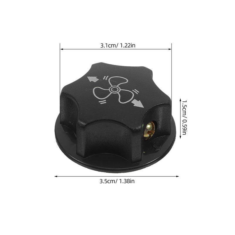 Industrial Cooling Fan Speed Control Knobs Black Plastic 10pcs Universal Rotary Switch Set - Image 3