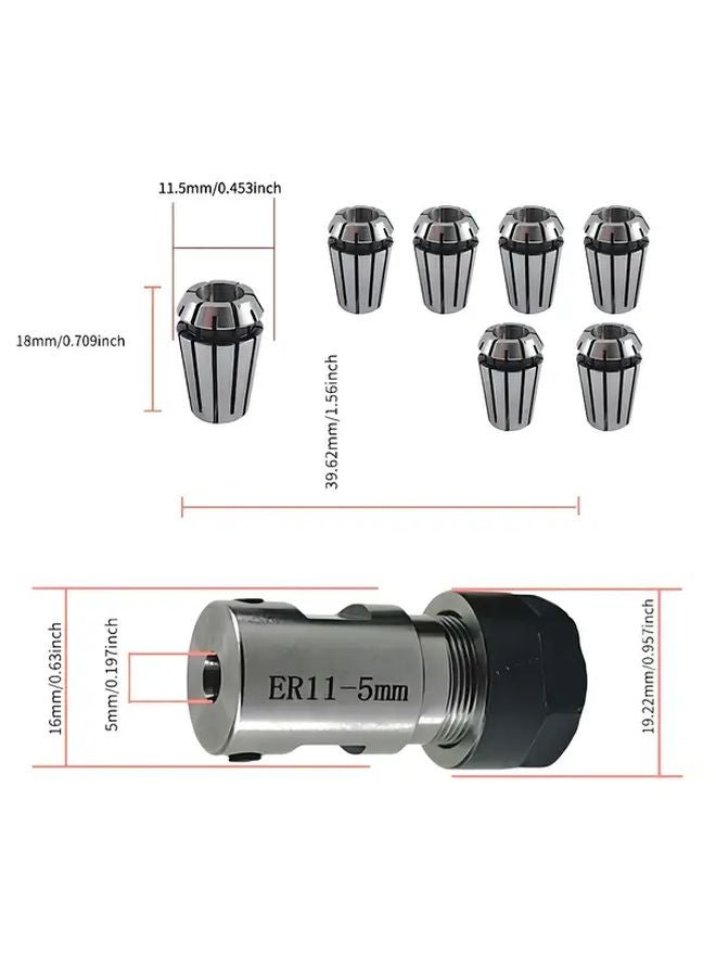 ER11 5mm 8PCS Collet Set With Extension Rod Milling Chuck For CNC Engraving Machine - Image 4