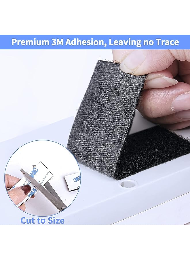 erorex 20 Pcs Hook And Loop Tape Strips With Adhesive Sticky Back Fastener Heavy Duty Double Side Mounting Tape Industrial Strength Interlocking Tape For Home School Office 1.2X4 Inch  - Image 5