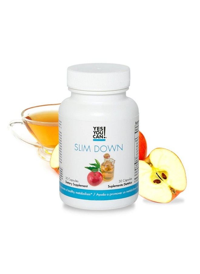 Yes You Can - Slim Down Dietary Supplements With African Mango Lcarnitine Apple Cider Vinegar Green Tea Extract And Caffeine Derived From Guarana Seed Extract 30 Capsules/1 Month Supply - Image 1