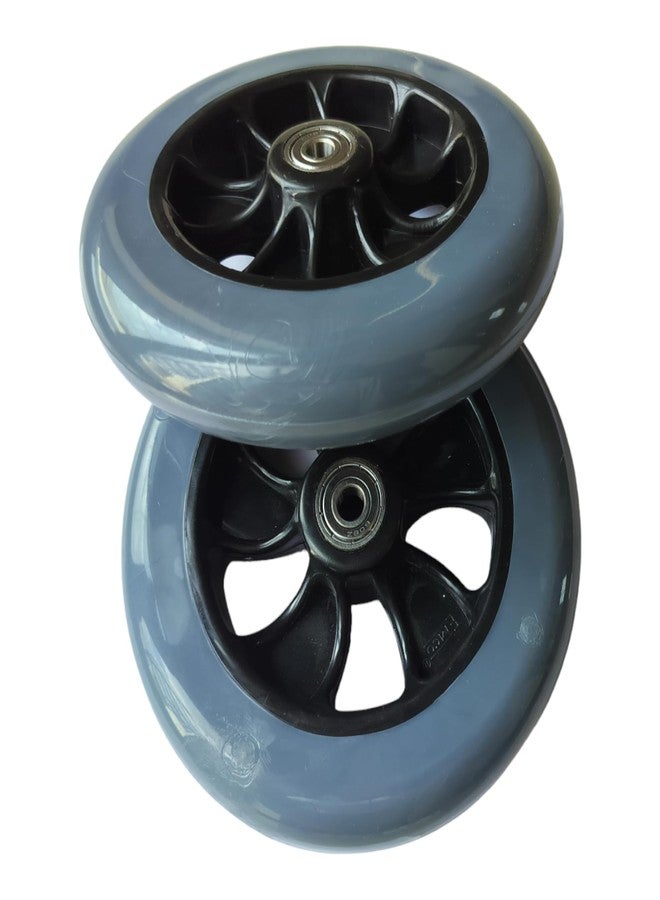 eOnekart 6 Inch Front Caster Solid PU Wheel Replacement for Wheelchairs, Rollators & Walkers | With Bearing (Pack of 2) - Image 1