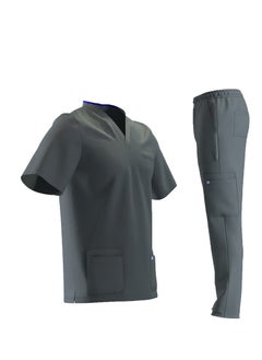 RZ The ideal choice for medical professionals is a medical scrub for men, in grey.  - Image 4