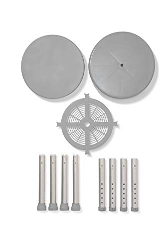 Medline Durable Aluminum Frame, Round Swivel Shower Stool, Gray, Supports up to 300lbs. - Image 4