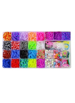 Excefore Rubber Band Bracelet Kit, Loom Band Bracelet Kit, 1500 Rubber Bands 80 Letter Beads, Rubber Band Bracelet Kit, for DIY Friendship Bracelet Making Kits  - Image 3