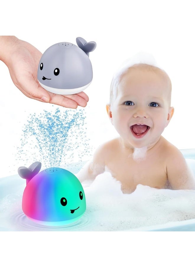 GIGILLI 2024 Upgraded Baby Bath Toys, Rechargeable Light Up Bath Toys for Kids 1-3 Babies 6-12 12-18 Months, Whale Sprinkler Spray Fountain Water Pool Bathtub Toys Toddlers Infant 1 2 3 4 5, Baby Shower Toys - Image 2