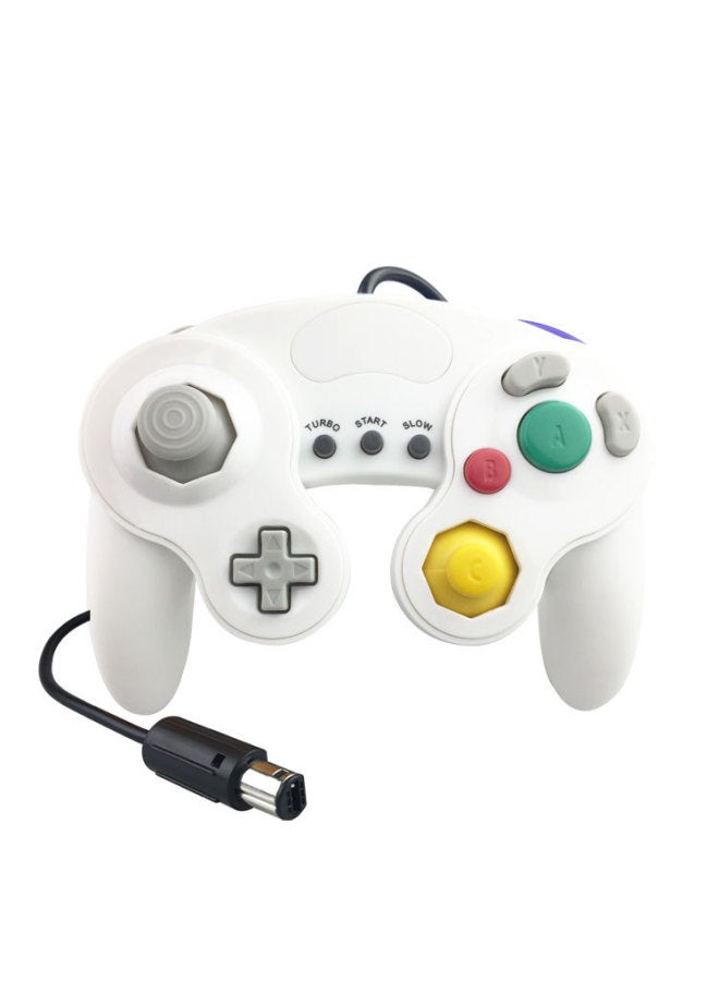 Wii/NGC Wired Handle GameCube Handle Continuous Vibration Ngc3 Point Game Handle With Decorative Piece-Product Color:Black With Green Decorative Sheet  - Image 5