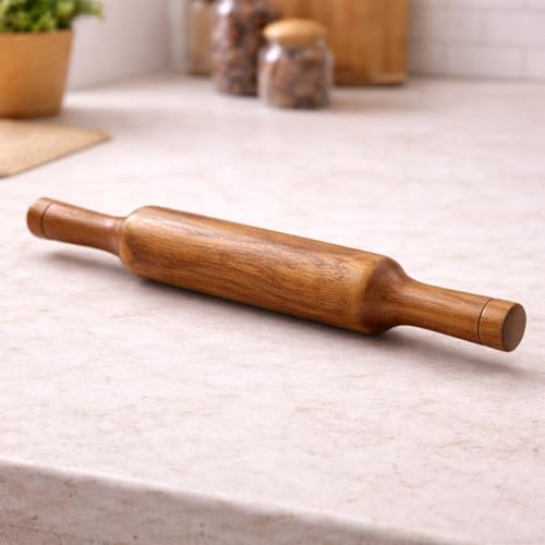 Jaipur Ace Handcrafted Wooden Chakla Belan Rolling Plate Roti Maker Rolling Pin (10 Inch) Wooden Chakla Belan/Wooden Chakla Belan Combo Set for Kitchen - Image 4