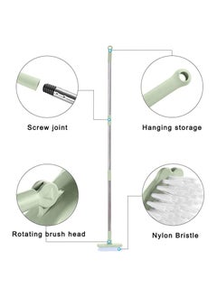 KASTWAVE Floor Scrub, Floor Scrub Brush Bathroom Bathtub Shower Tile Grout Scrubber Rotatable Handle Indoor Kitchen Push Broom Scrubbing Cleaning Brush  - Image 3