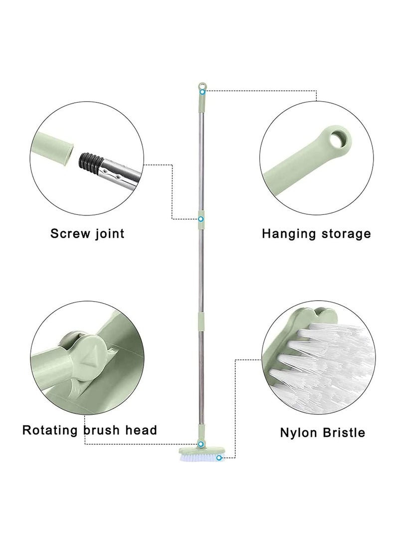 KASTWAVE Floor Scrub, Floor Scrub Brush Bathroom Bathtub Shower Tile Grout Scrubber Rotatable Handle Indoor Kitchen Push Broom Scrubbing Cleaning Brush  - Image 3