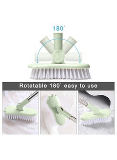 KASTWAVE Floor Scrub, Floor Scrub Brush Bathroom Bathtub Shower Tile Grout Scrubber Rotatable Handle Indoor Kitchen Push Broom Scrubbing Cleaning Brush  - Image 2
