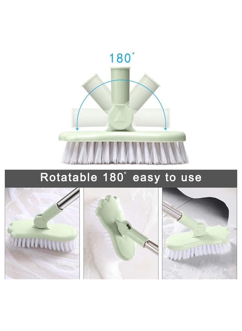 KASTWAVE Floor Scrub, Floor Scrub Brush Bathroom Bathtub Shower Tile Grout Scrubber Rotatable Handle Indoor Kitchen Push Broom Scrubbing Cleaning Brush  - Image 2