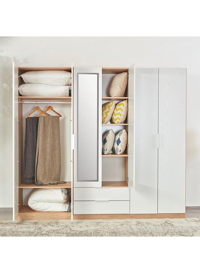 Home Box Milan 6-Door Wardrobe with 2 Drawers 59.6 x 216 x 243 cm - Image 4