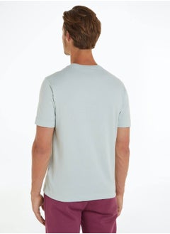 CALVIN KLEIN Calvin Klein Men's T-Shirt - Short Sleeves - Sportswear - Cotton , Grey  - Image 3