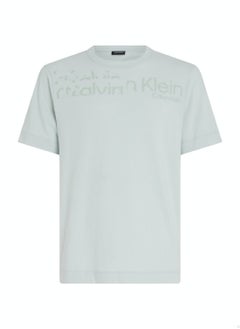 CALVIN KLEIN Calvin Klein Men's T-Shirt - Short Sleeves - Sportswear - Cotton , Grey  - Image 2