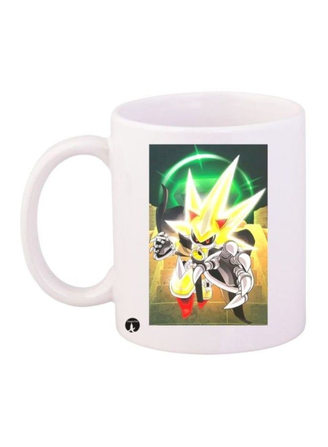 RKN Sonic Printed Mug White/Green/Silver - Image 1