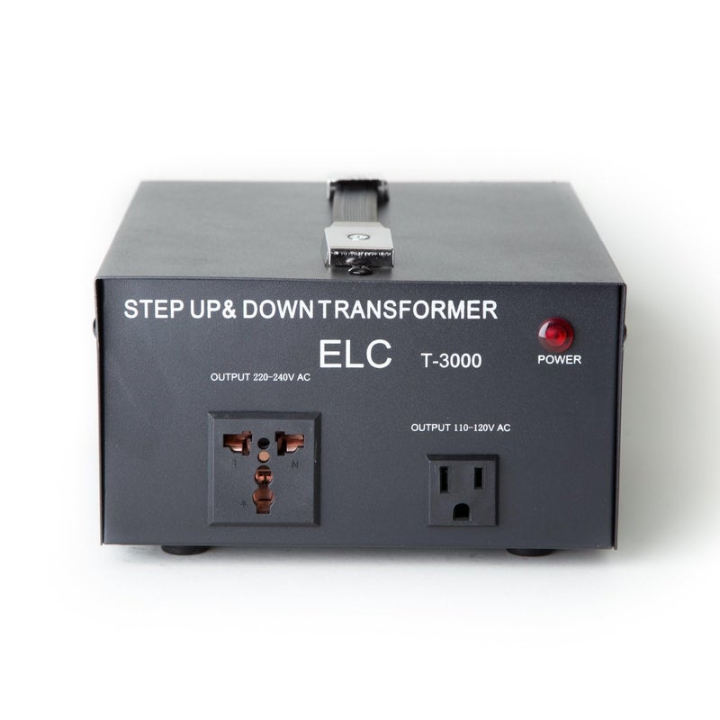 ELC T Series 3000 Watt Voltage Converter Transformer - Step Up/Down - 110v to 220v / 220v to 110v Power Converter - Circuit Breaker Protection, CE Certified [3-Years Warranty] - Image 1