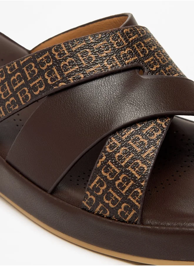 فلورا بيلا من شو إكسبرس Monogram Print Slip-On Sandals