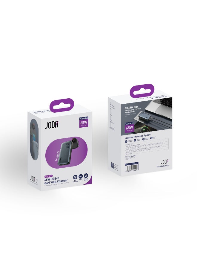 جودا شاحن جداري جودا فولتبود 65 بقوة 65 واط منفذين تايب سي – اسود شاحن سريع 65W ⚡ شاحن GaN 65W ⚡شاحن جودا 2 منافذ Type-C 🔌 شاحن USB Type-C 2 منافذ شاحن مدمج 65 واط 📱 شاحن 65W للهواتف 📱⚡ محول GaN 2 منافذ ⚡🔋 شاحن للأجهزة المحمولة 65W 📱💻 شاحن لجهاز المحمول 65W 📱🔋 شاحن شحن سريع 65 وات ⚡💨 شاحن للهواتف الذكية 📱📲 شاحن للتابلت والساعات الذكية ⌚📱 فيش جودا للشحن السريع 65W ⚡🔌 - Image 5