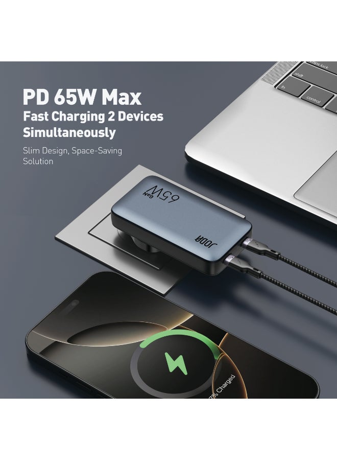 جودا شاحن جداري جودا فولتبود 65 بقوة 65 واط منفذين تايب سي – اسود شاحن سريع 65W ⚡ شاحن GaN 65W ⚡شاحن جودا 2 منافذ Type-C 🔌 شاحن USB Type-C 2 منافذ شاحن مدمج 65 واط 📱 شاحن 65W للهواتف 📱⚡ محول GaN 2 منافذ ⚡🔋 شاحن للأجهزة المحمولة 65W 📱💻 شاحن لجهاز المحمول 65W 📱🔋 شاحن شحن سريع 65 وات ⚡💨 شاحن للهواتف الذكية 📱📲 شاحن للتابلت والساعات الذكية ⌚📱 فيش جودا للشحن السريع 65W ⚡🔌 - Image 2