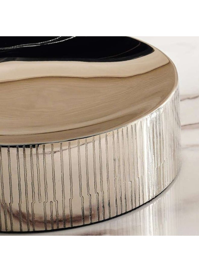 Pan Home صحن صابون معدني ميتور بقطر 10.5×3.5 سم - فضي - Image 2