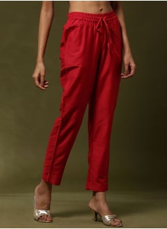 Abhishti Narrow straight pants -red  - Image 3