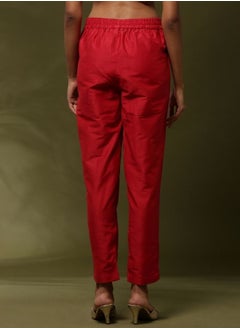 Abhishti Narrow straight pants -red  - Image 4