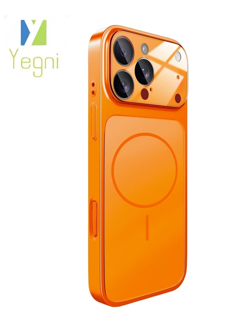 Yegni Compatible with iPhone 17 Pro and iPhone 17 Pro Max Skin-feel phone case with frosted glass and magnetic lens attachment - Image 1