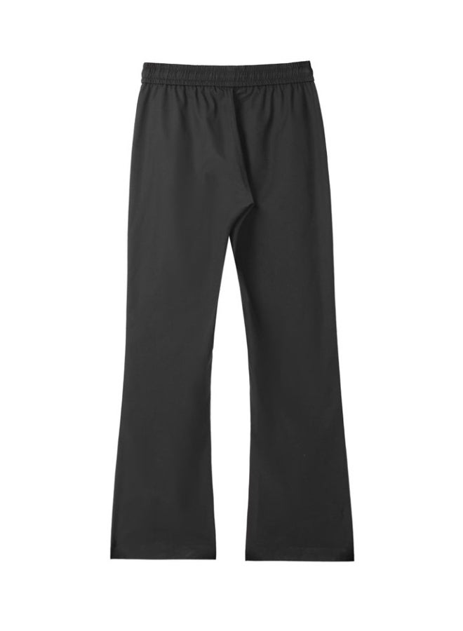 DR Men's Lightweight Black Wide-Leg Pants - Minimalist Casual - Image 2