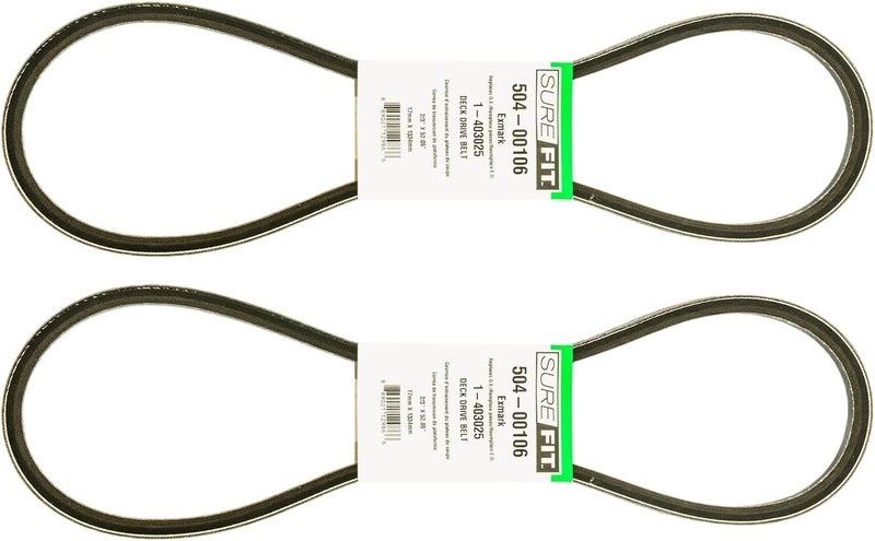 Surefit SureFit Deck Drive Belt Replacement for Exmark 1403025 32 36 48 Metro WalkBehind Lawn Mowers 23 X 5205 2 Pack  - Image 2