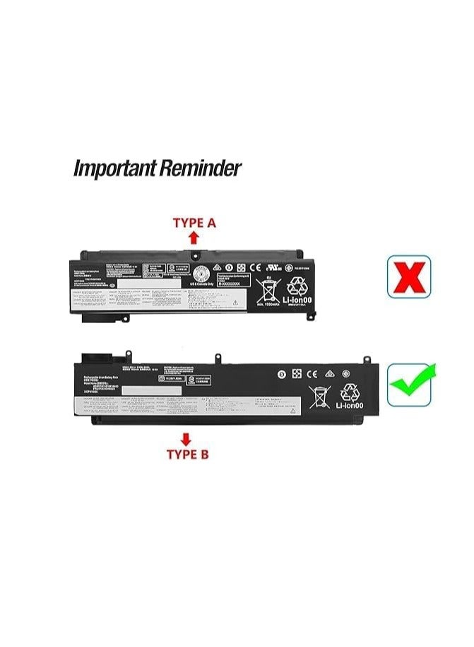 00HW022 00HW023 Battery Compatible for Lenovo ThinkPad T460S T470S 20FA 20F9 20HF 20HG 20JT 20F9003SGE 20FA0046PB 20HF004UGE 00HW036 SB10F46460 SB10F46461 - Image 2