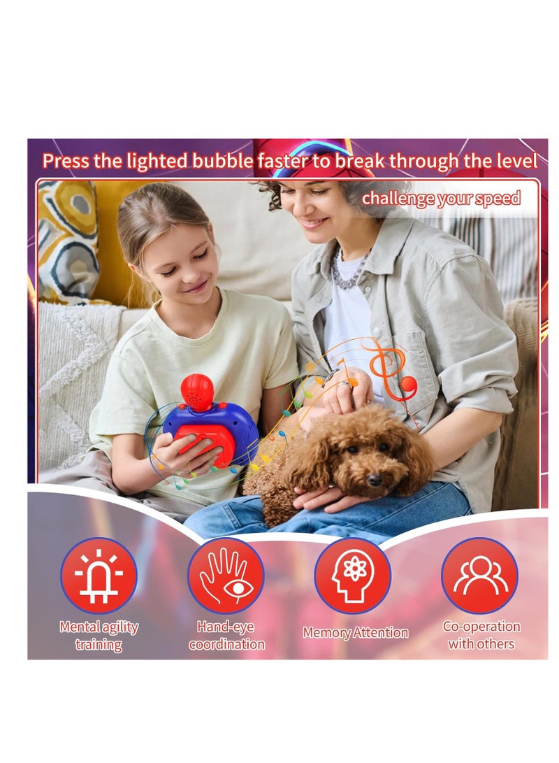 لعبة الدفع السريع فيدجيت بوب ات الإلكترونية المضيئة، لعبة فقاعات بوش بوب بتصميم جهاز تحكم، لعبة بوب ات للتطوير المبكر وتنمية المهارات للأطفال والكبار - Image 4