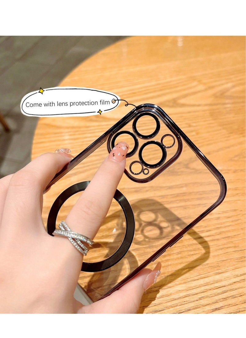 Raxoom For iPhone 14 Pro Max Clear Case Slim Plating MagSafe Magnetic Cover - Image 4