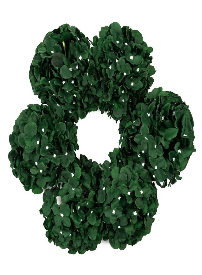 DuHouse 8.7" Silk Hydrangea Flower Heads with Stems Fake Hydrangeas Flowers for DIY Wedding Centerpiece Home Decor,Pack of 6(Dark Green) - Image 1