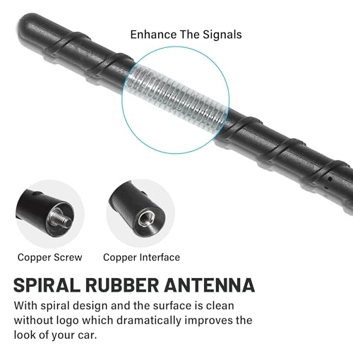Anina 7 Inch Antenna Mast for 1998-2022 Nissan Pathfinder Rogue Altima 350Z Infiniti EX35 FX35 FX45 QX70 QX60 JX35 Spiral Replacement Antenna - Image 5