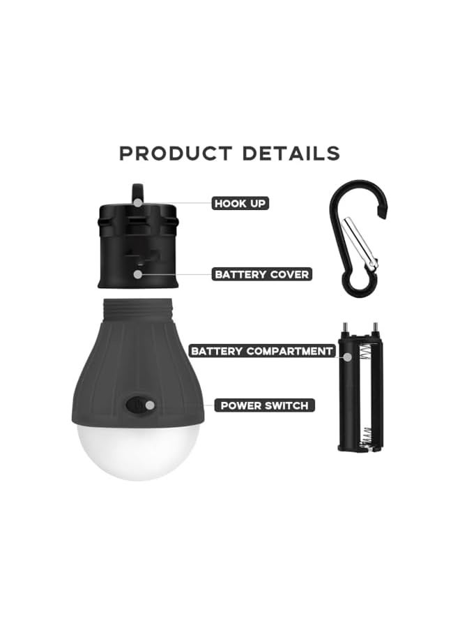 erorex Camping Lantern, Portable LED Camping Lanterns, with 2 Brightness and Flash Mode LED Tent Light, IPX5 Waterproof LED Lantern for Outages, Outdoor and Fishing(4PCS) - Image 3