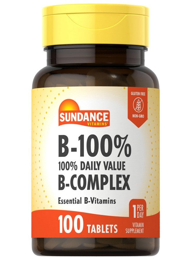Sundance سندانس فيتامين ب-كومبليكس 100% من القيمة اليومية | 100 قرص | مكمل نباتي، غير معدل وراثيًا، وخالي من الغلوتين - Image 1