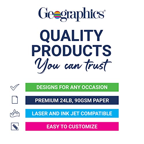 Geographics 8-1/2 x 11 Inches 24-Pound Design Paper with Clouds, Blue/White, 100 per Pack (GEO46887S) - Image 5