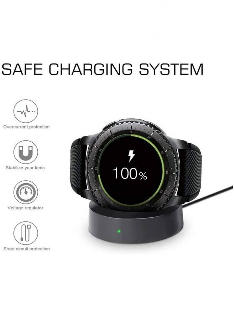 ELTRAZONE Charger for Samsung Galaxy Watch 42mm 46mm, Wireless Fast Charger Dock for Samsung Galaxy Smart Watch gear S3 Portable Charging Cradle Dock Charger stand with USB Cable  - Image 5