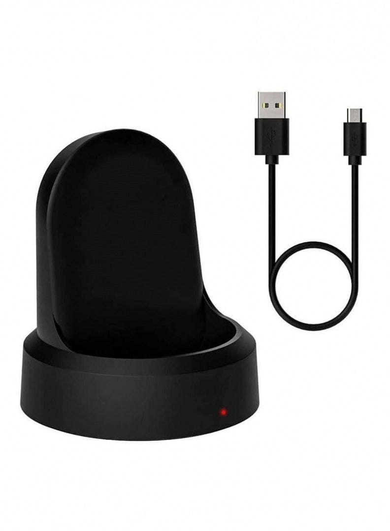 ELTRAZONE Charger for Samsung Galaxy Watch 42mm 46mm, Wireless Fast Charger Dock for Samsung Galaxy Smart Watch gear S3 Portable Charging Cradle Dock Charger stand with USB Cable  - Image 1
