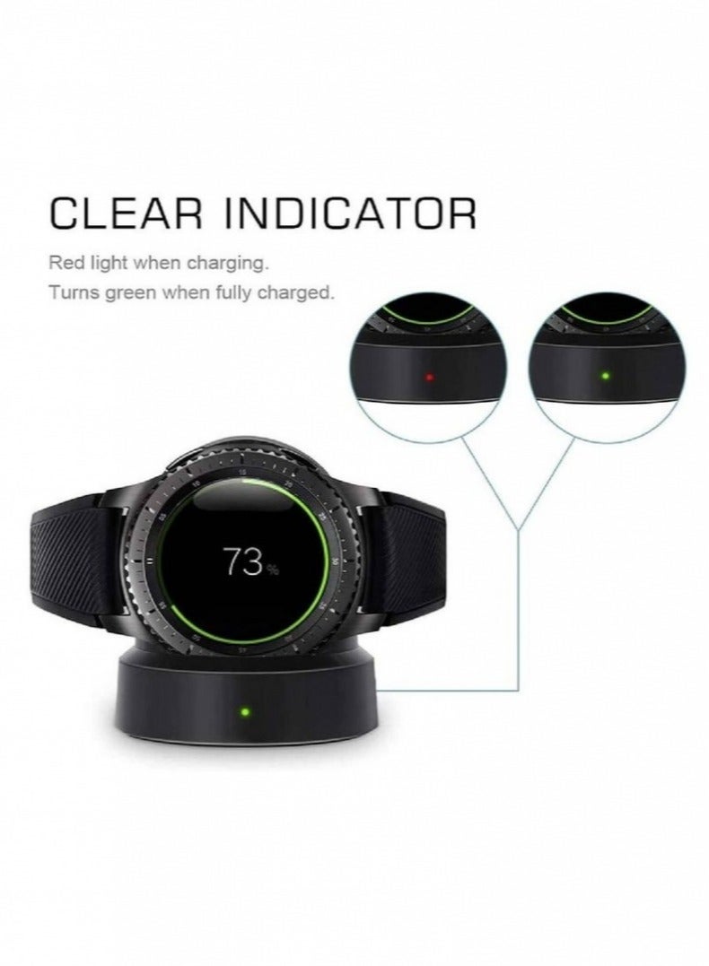 ELTRAZONE Charger for Samsung Galaxy Watch 42mm 46mm, Wireless Fast Charger Dock for Samsung Galaxy Smart Watch gear S3 Portable Charging Cradle Dock Charger stand with USB Cable  - Image 4