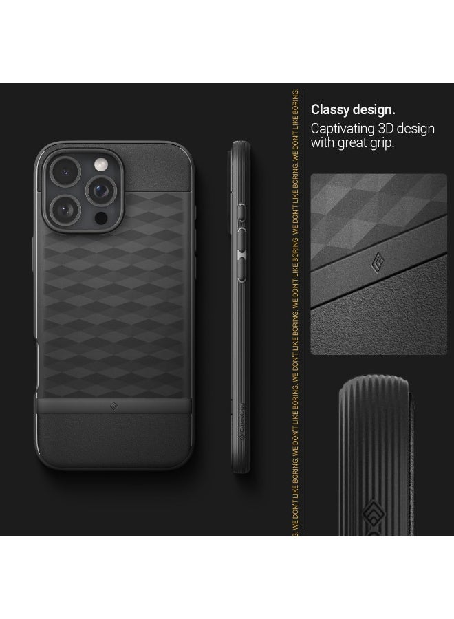 Caseology Parallax Mag for iPhone 16 Pro MAX MagSafe Case Cover Mil Grade - Matte Black - Image 3