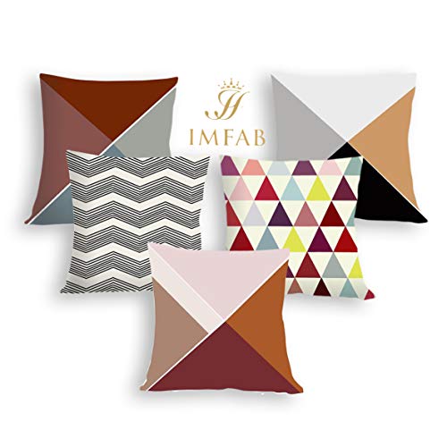 IM FAB IMFAB Digital Printed Canvas Cotton Cushion Covers 12X12 inches (Set of 5 pcs) - Image 2
