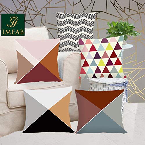 IM FAB IMFAB Digital Printed Canvas Cotton Cushion Covers 12X12 inches (Set of 5 pcs) - Image 1