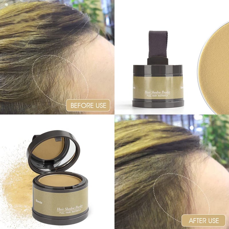 gowwim Hairline Powder (Blonde) - Instantly Conceal Gray Roots, Thin Hair Touch-Up, Hair Color Shadow Cover, 4g - Image 4